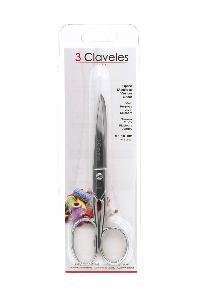 Tijera Modista 15cm 3 claveles - Ribes y Casals