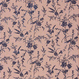 Algodão Vichy Telha Flocado Floral Marinho - Ribes y Casals