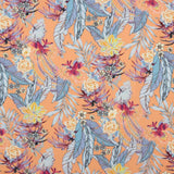Crepe Leve Estampado Tropical Coral - Ribes y Casals