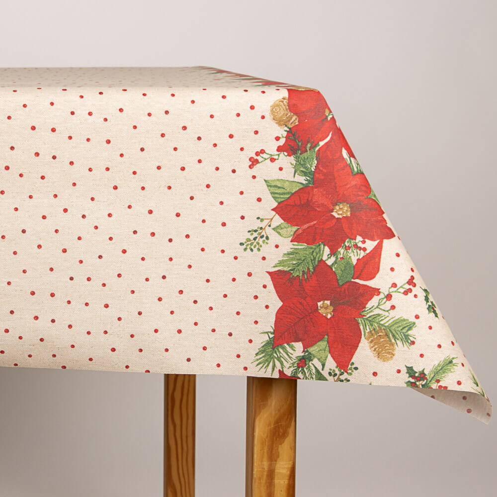 Toalha de Mesa Resinada Antimanchas Bolinhas Grinalda - Ribes y Casals