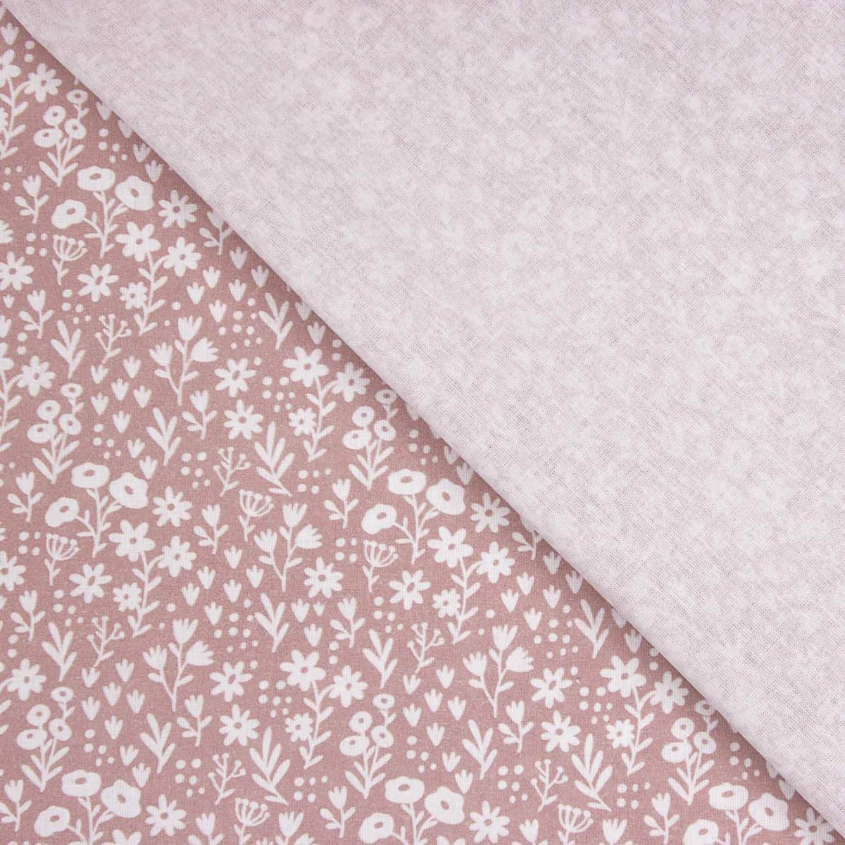 Percal Estampada Flores Blancas - Ribes y Casals