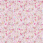 Popeline de Algodão Flores Cindy Rosa - Ribes y Casals