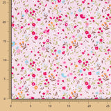 Popeline de Algodão Flores Cindy Rosa - Ribes y Casals