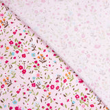 Popeline de Algodão Flores Cindy Rosa - Ribes y Casals