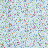 Popeline de Algodão Flores Cindy Turquesa - Ribes y Casals