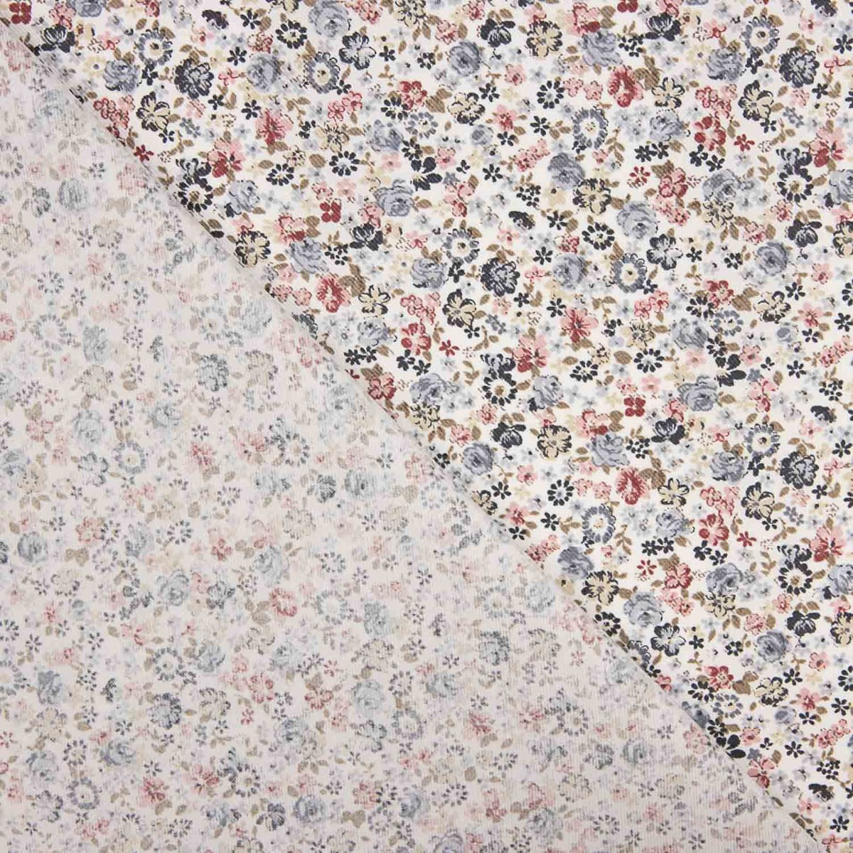 Viyela Algodão Florzinhas Remix Azuis - Ribes y Casals