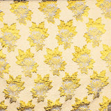 Brocado Lurex Flor Azul Dourado Intenso - Ribes y Casals