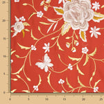 Xaida bordada em Tencel vermelha - Ribes y Casals