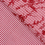 Algodão Vichy Vermelho Flocado Floral Vermelho - Ribes y Casals