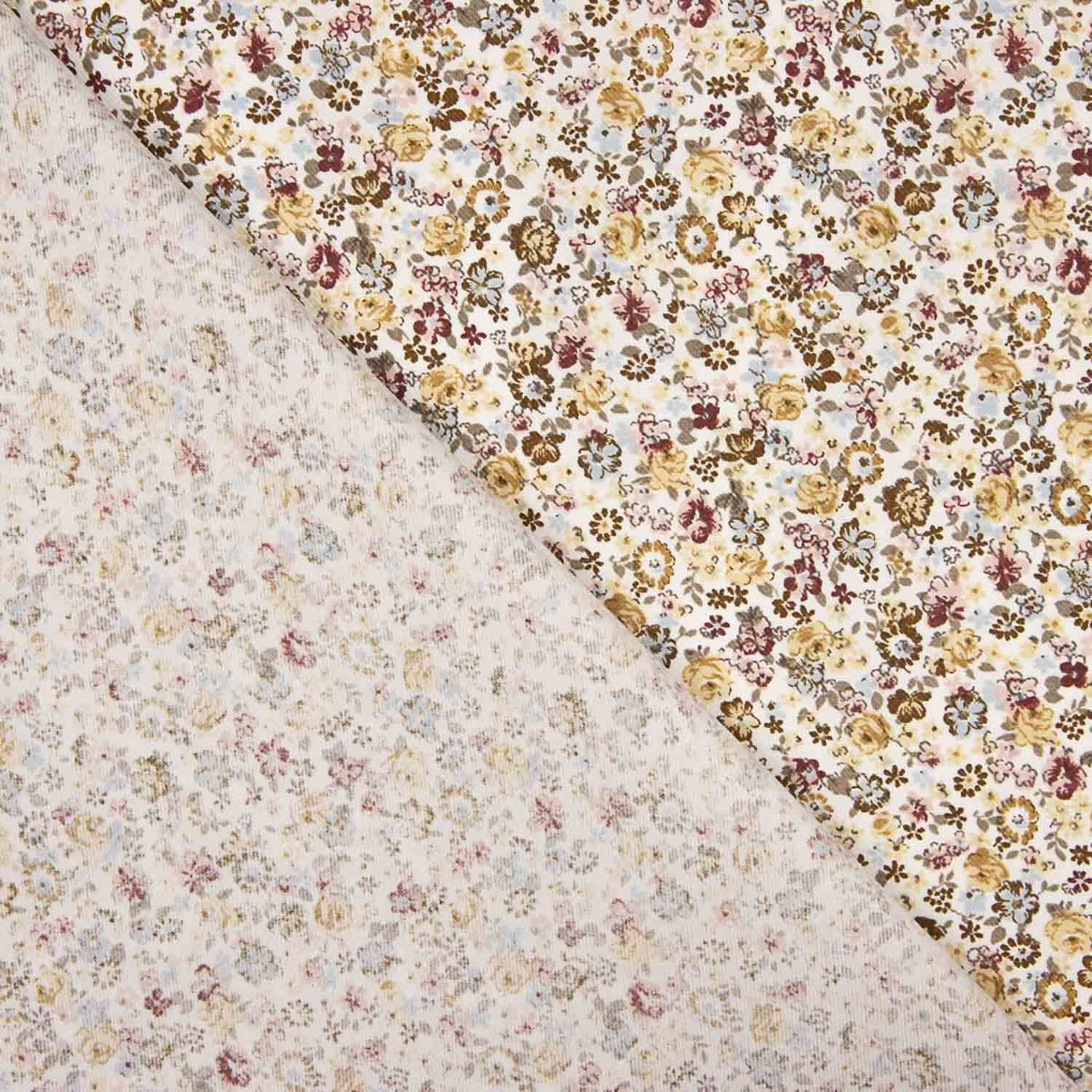 Viyela Algodão Florzinhas Remix Ocre - Ribes y Casals