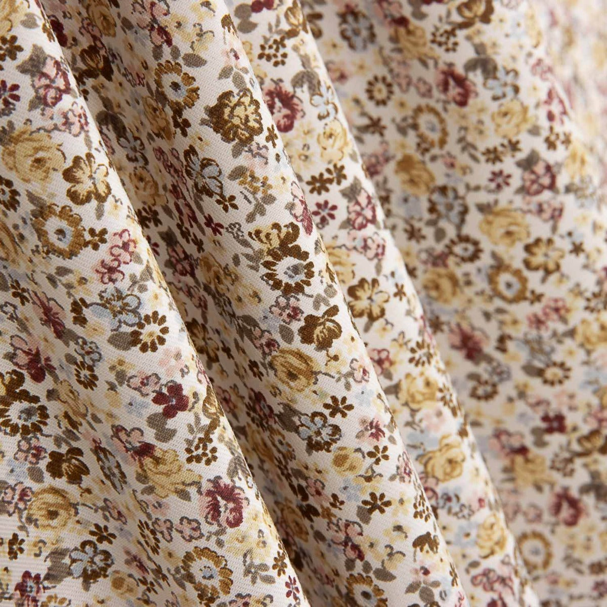 Viyela Algodão Florzinhas Remix Ocre - Ribes y Casals