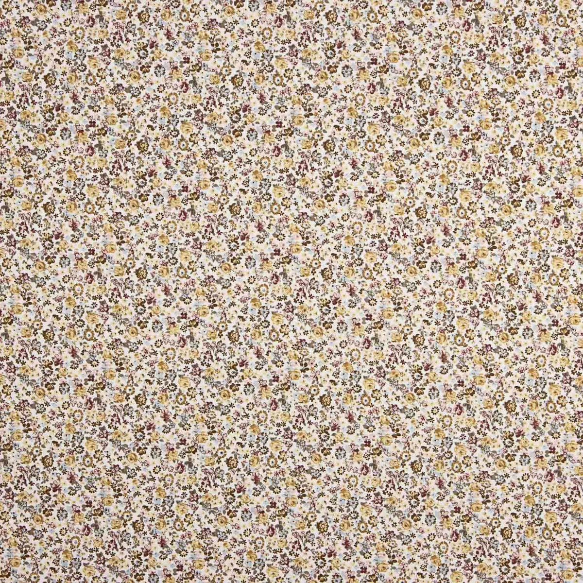 Viyela Algodão Florzinhas Remix Ocre - Ribes y Casals