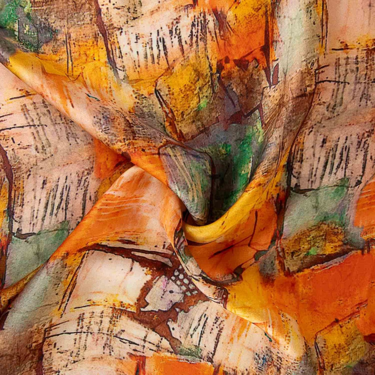 Cetim de Seda Estampado Hawi - Ribes y Casals