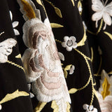 Xaida preta bordada em Tencel - Ribes y Casals