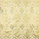 Brocado Lurex Flor Verde Cru Dourado - Ribes y Casals