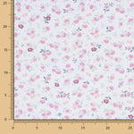 Popeline de Algodão Flores Nerea Azul Claro - Ribes y Casals