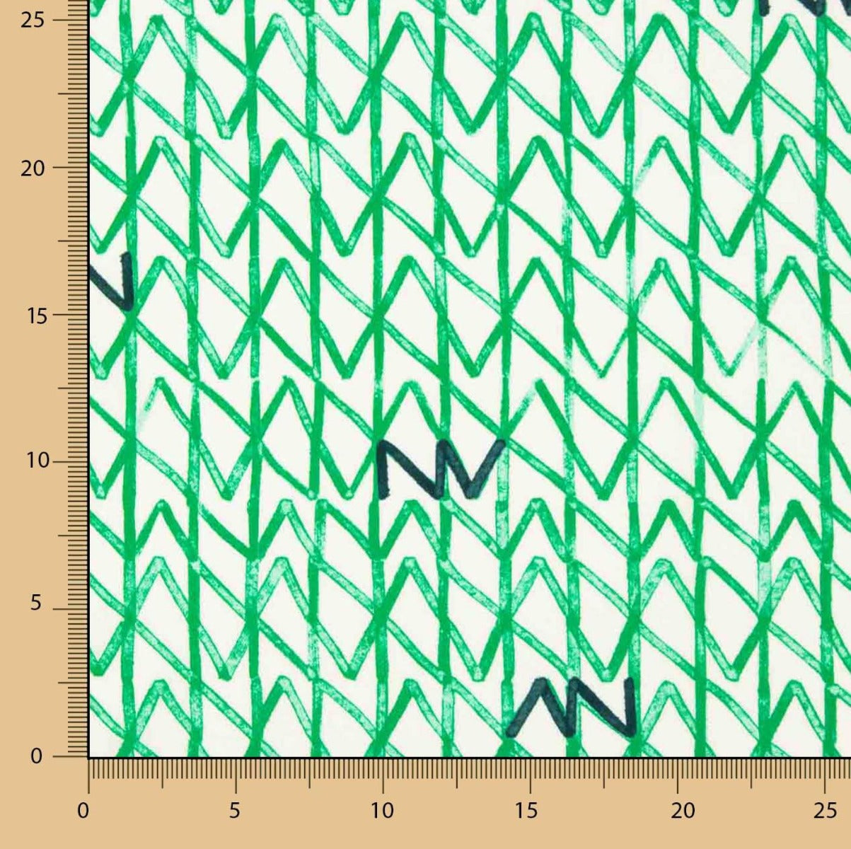 Crepe Viscose Gráfico Esmeralda - Ribes y Casals