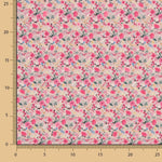 Crepe Leve Estampado Floral Mini Rosa Vintage - Ribes y Casals