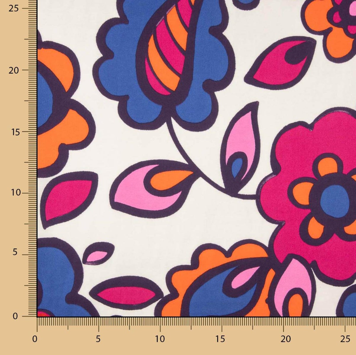 Viscose Acetinada Retro Glam - Ribes y Casals