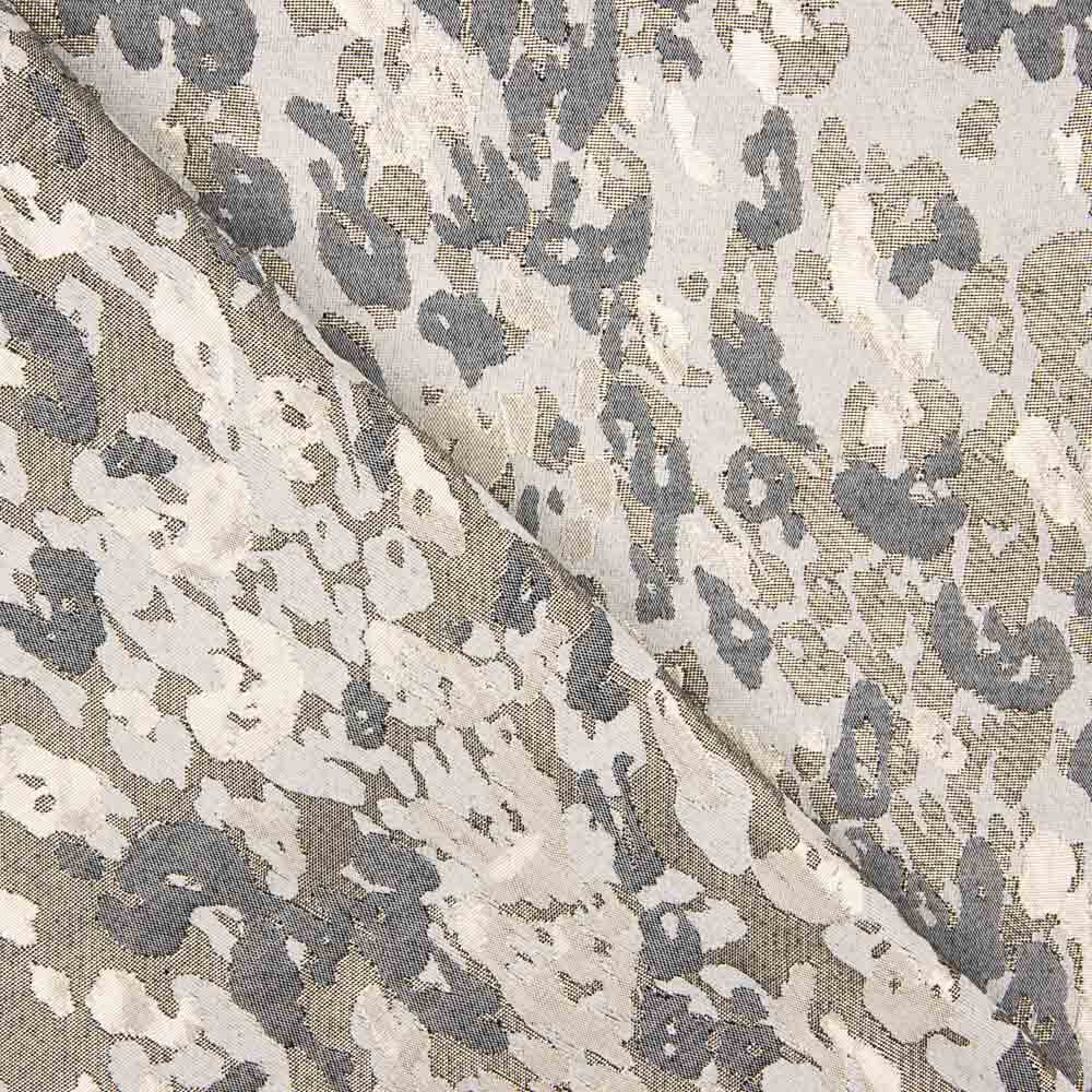 Brocado Salpicado Branco Ouro Prata - Ribes y Casals