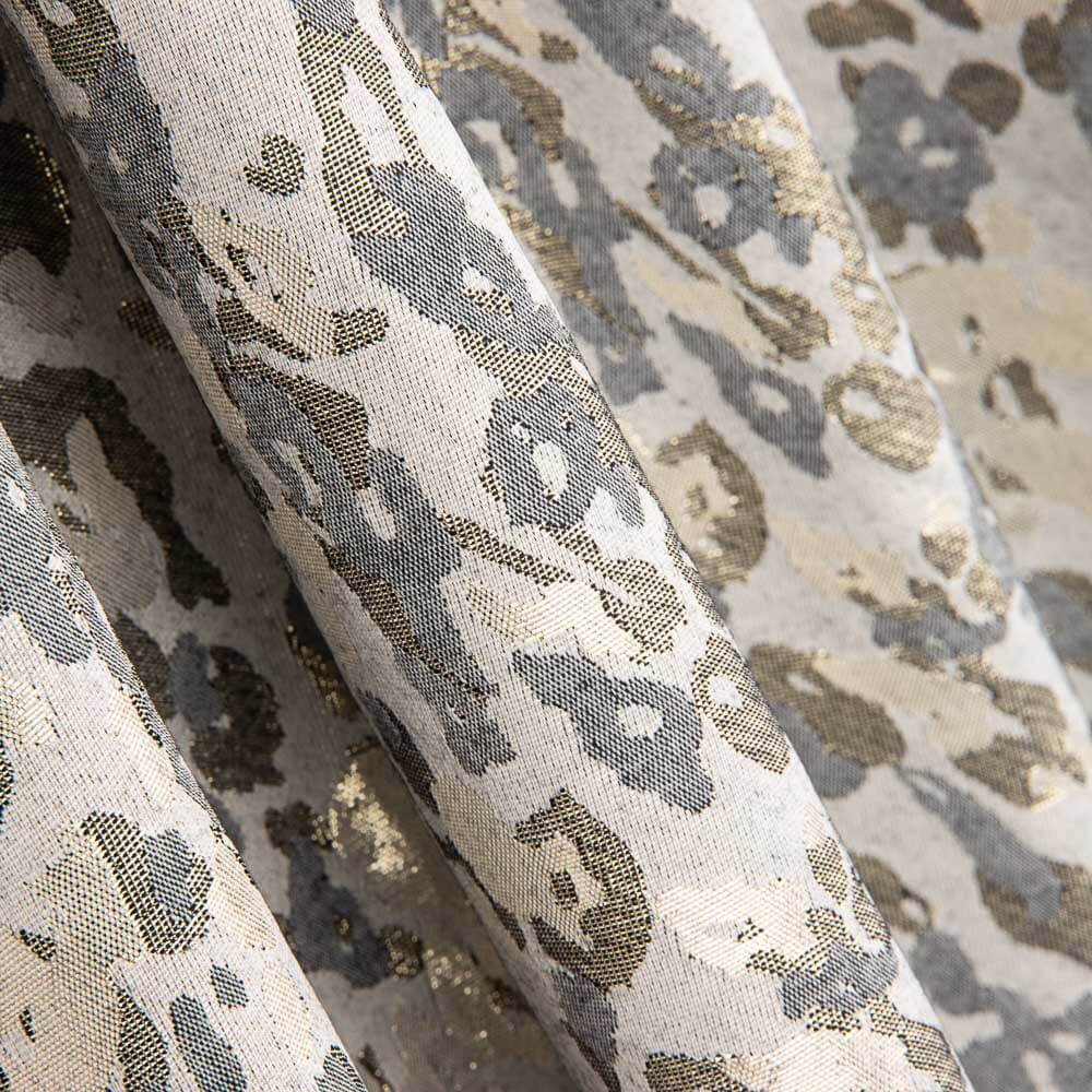 Brocado Salpicado Branco Ouro Prata - Ribes y Casals