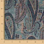 Brocado Caxemira Azul Coral - Ribes y Casals