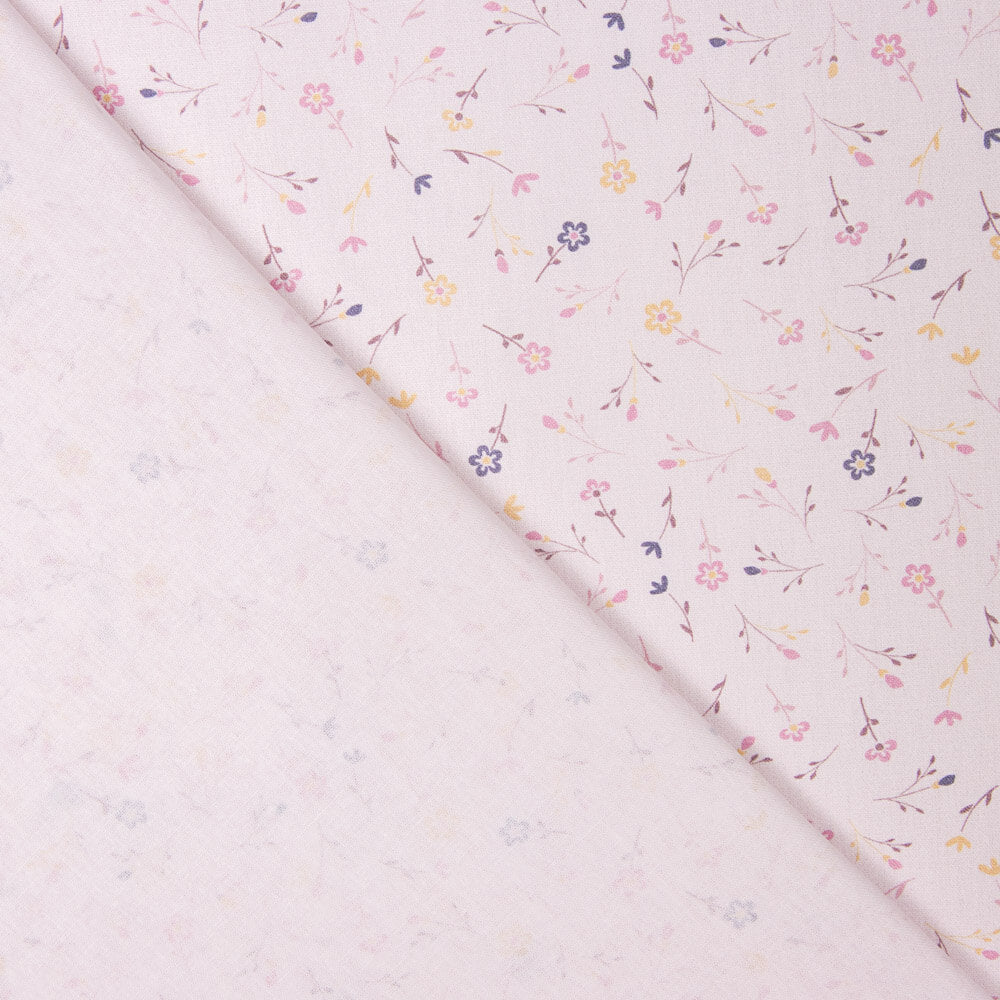 Popeline de Algodão Flores Sara Rosa - Ribes y Casals