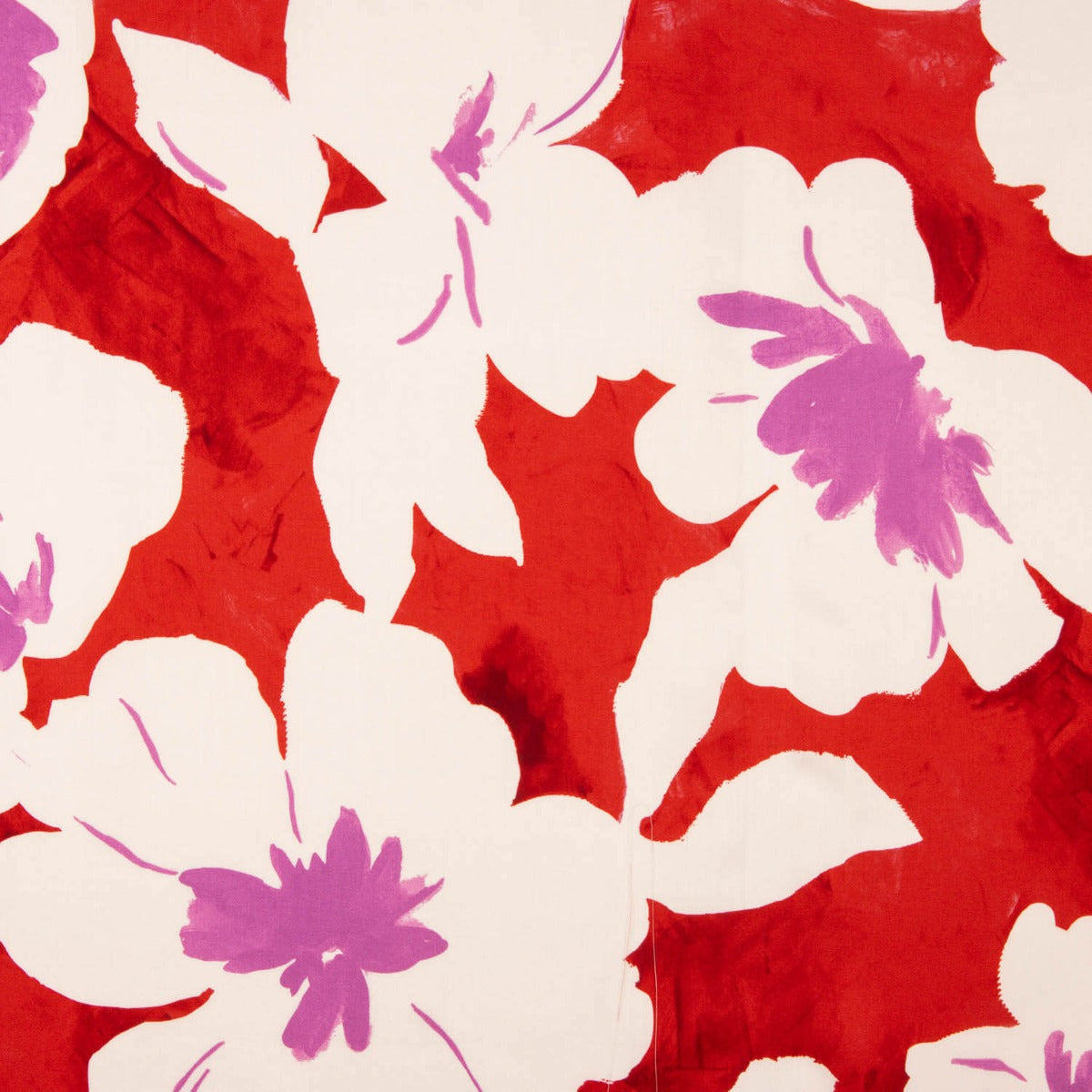 Viscose Acetinada Hibisco Vermelho - Ribes y Casals