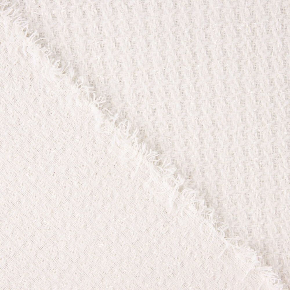 Chanel Lurex Xadrez Branco Natural - Ribes y Casals