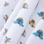 Popeline Licença Animais Carrinhos - Ribes y Casals