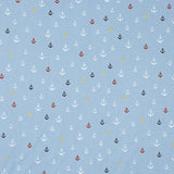 Popeline de Algodão Âncoras Azul - Ribes y Casals