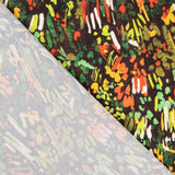 Crepe Leve Estampado Abstrato Verde Outono - Ribes y Casals