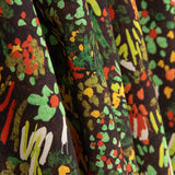Crepe Leve Estampado Abstrato Verde Outono - Ribes y Casals