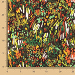 Crepe Leve Estampado Abstrato Verde Outono - Ribes y Casals