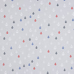 Popeline de Algodão Âncoras Cinza - Ribes y Casals