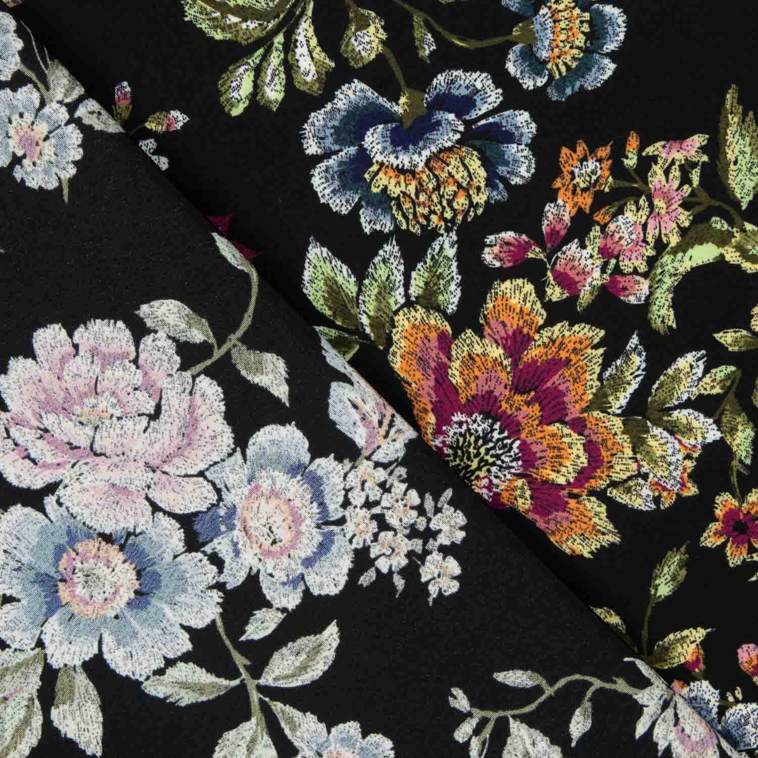 Xaile Koshibo estampado preto - Ribes y Casals