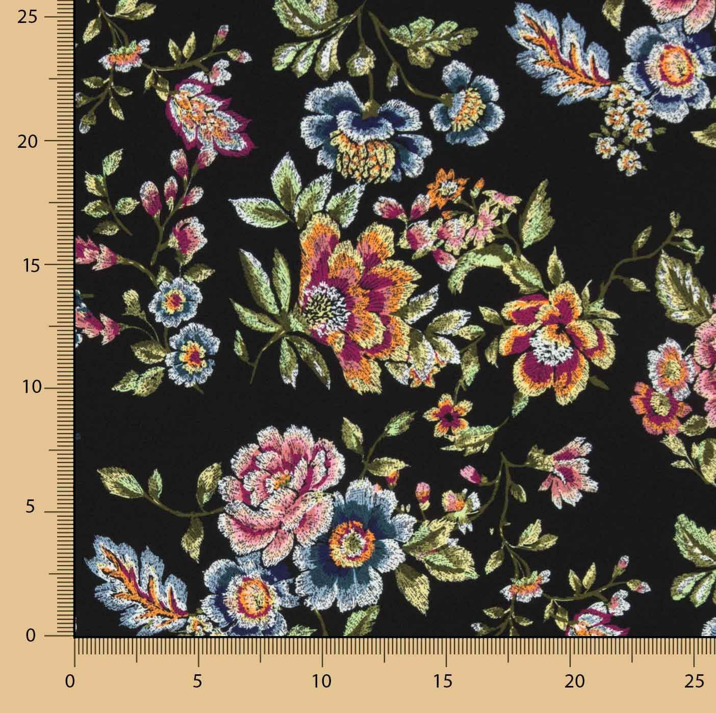 Xaile Koshibo estampado preto - Ribes y Casals