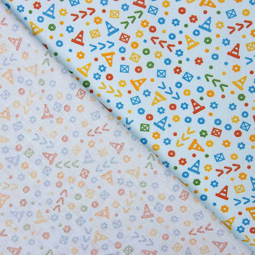 Popeline de Algodão Grama Azul - Ribes y Casals