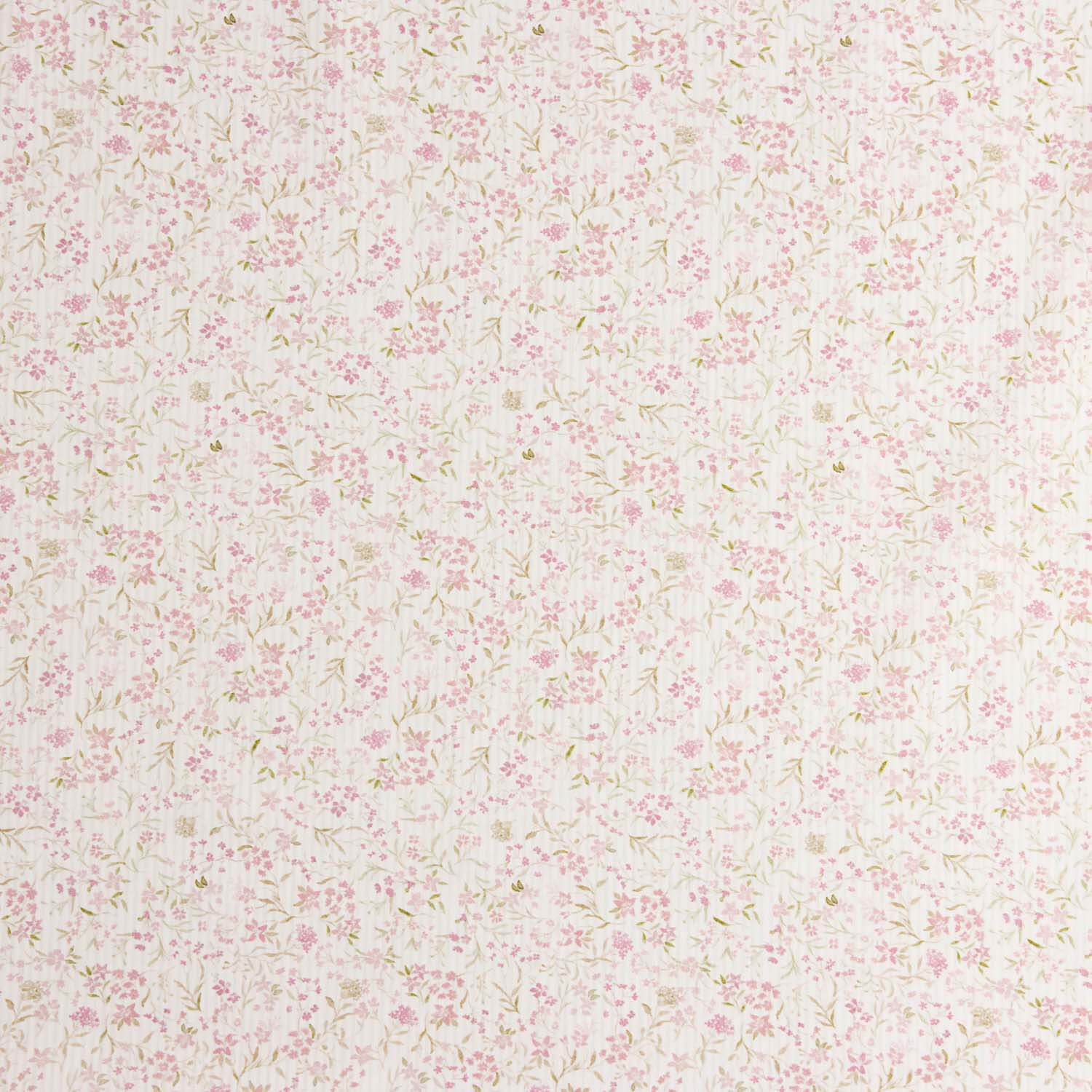 Popeline de algodão floral vintage rosa - Ribes y Casals