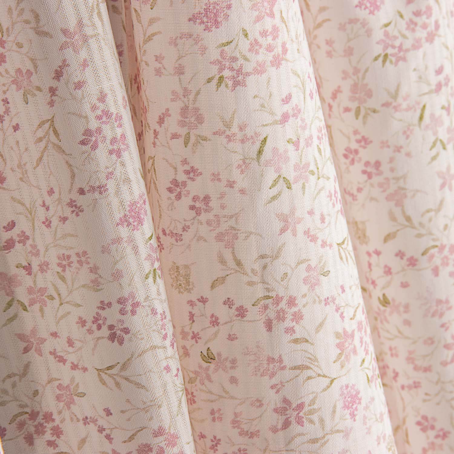 Popeline de algodão floral vintage rosa - Ribes y Casals