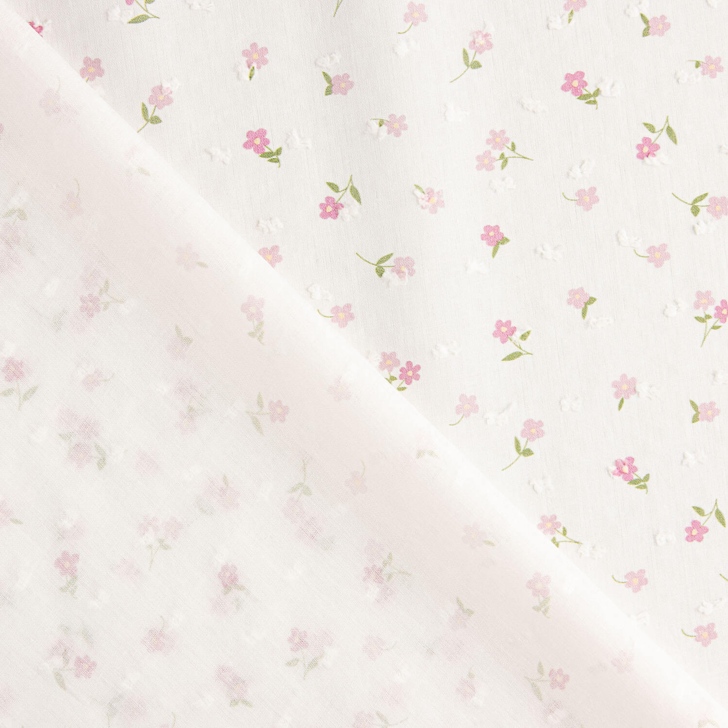 Popeline de algodão mini floral rosa - Ribes y Casals