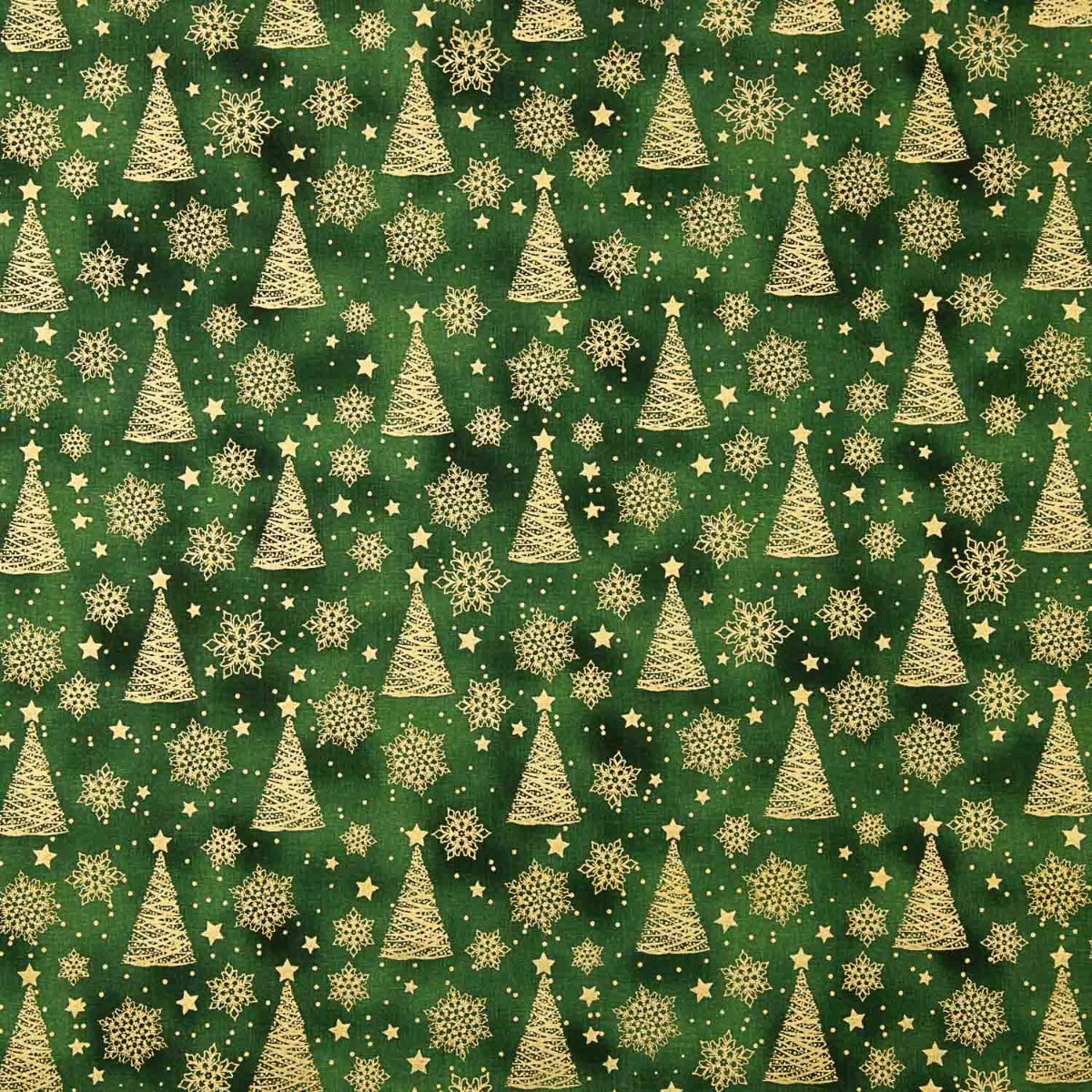 Popeline Natal Verde Abeto - Ribes y Casals