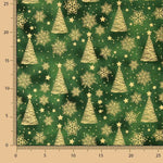 Popeline Natal Verde Abeto - Ribes y Casals