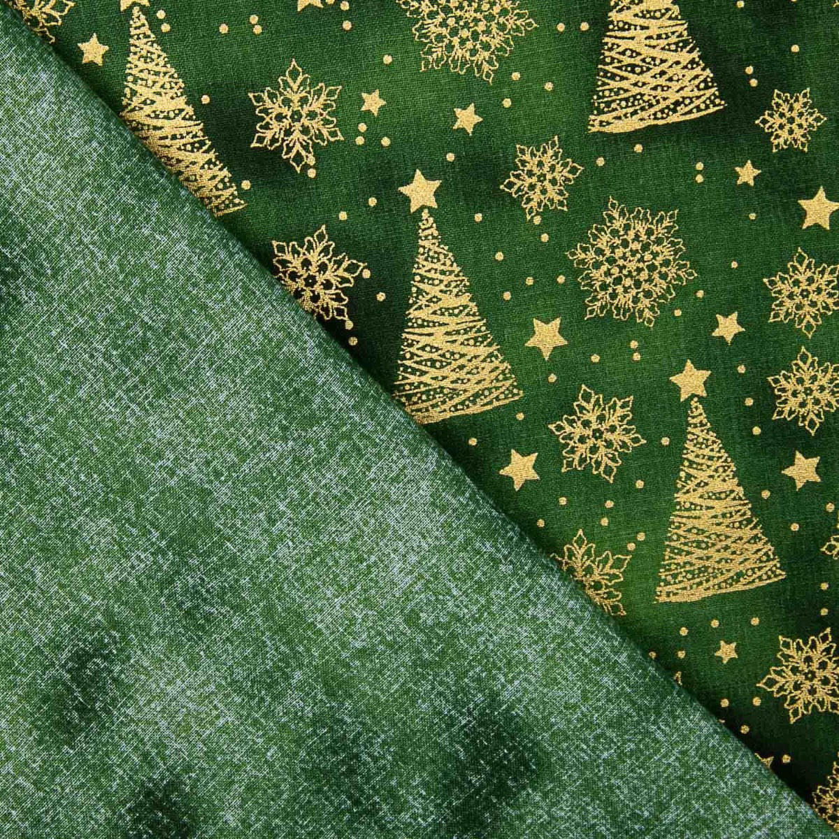 Popeline Natal Verde Abeto - Ribes y Casals