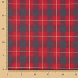 Viyela Algodão Scotland Vermelho - Cinza - Ribes y Casals