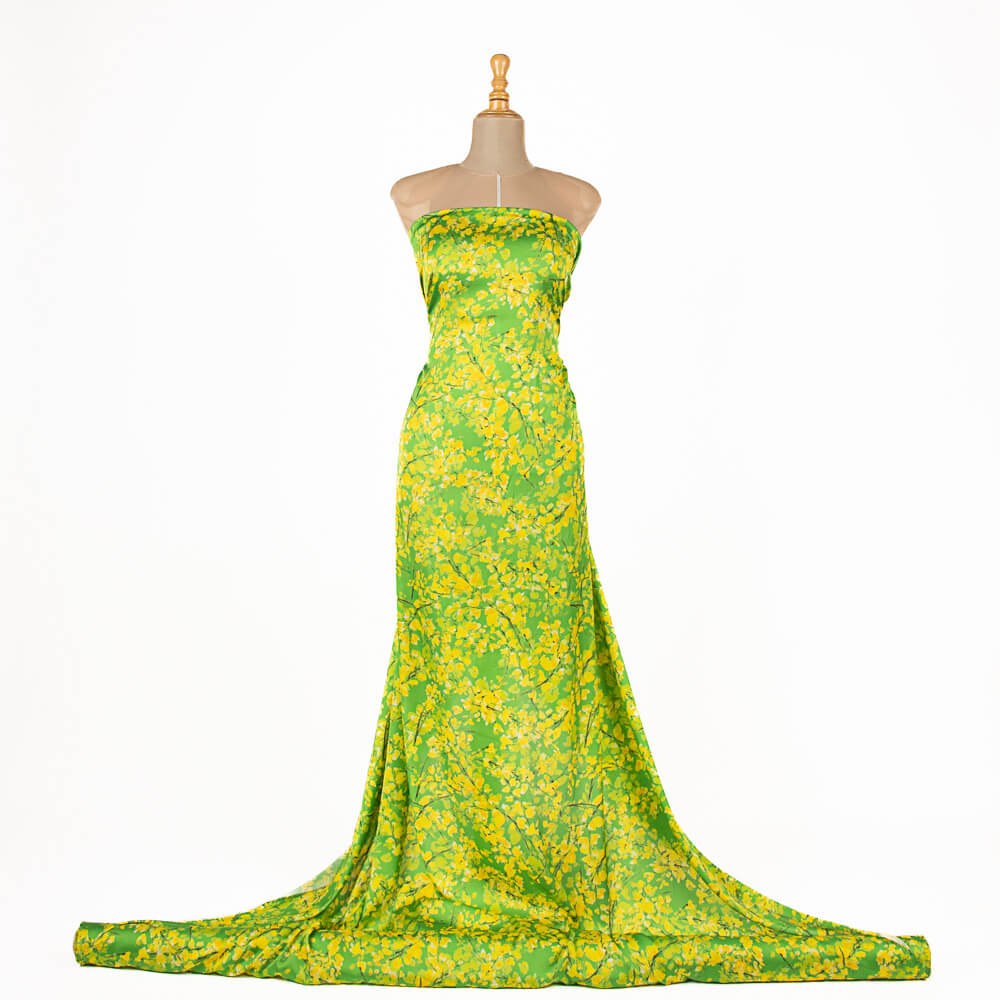 Cetim Estampado Garden Amarelo - Ribes y Casals