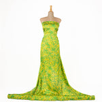 Cetim Estampado Garden Amarelo - Ribes y Casals