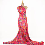 Cetim Estampado Watercolor Rosa - Ribes y Casals