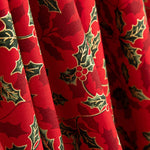 Popeline Algodão Flores De Natal Vermelho - Ribes y Casals