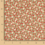 Popeline Algodão Poinsettias Vermelho - Ribes y Casals